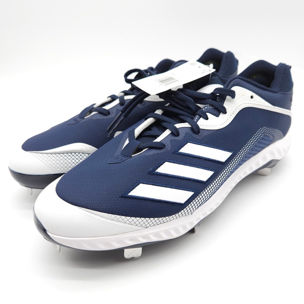 Adidas Men's Size 15 Navy Blue Icon 6 Bounce Baseball Cleats Metal Spikes Shoes
